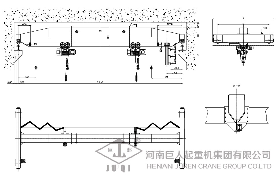 double hoist overhead crane